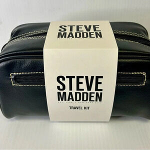 ♠️”Steve Madden” NWT Men’s Travel/Shaving Kit Black w/ Zip Closure & Pocket